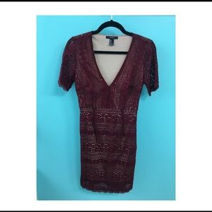 Wine lace dress. Size small.